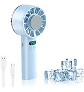 GuDoQi Portable Handheld Fan, 5200mAh Rechargeable Quiet Personal Turbo Fan Blows Cold Air, 100 S...