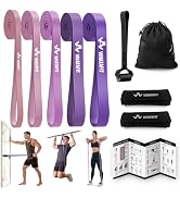 WHATAFIT Resistance Bands,Pull Up Assist Bands Set with Handles, Exercise & Workout Bands with Do...