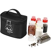 DZRZVD Camping Seasoning Jar Set,Outdoor Spice Kit,Portable Spice Condiment Dispenser for Picnic ...