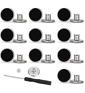 ZENGLU 20 Sets of 17mm Button for Sewing Metal Jeans, No-Sew Nailess Removable Metal Jeans Button...