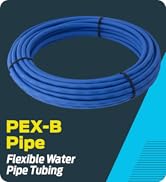 SharkBite 1/2 Inch x 100 Feet Blue PEX-B, Made in the USA, Flexible Water Pipe Tubing for Plumbin...