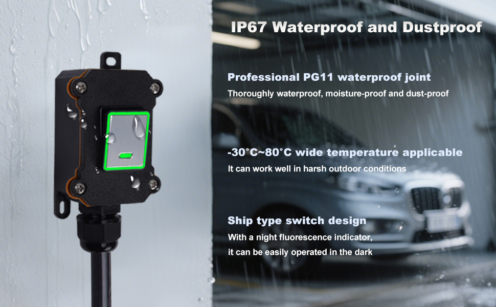 IP67 Waterproof PG11 Joint & Night-Visible Switch - Operate in -30°C to 80°C Conditions