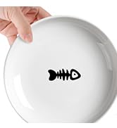 WROSWT No Spill Cat Bowls,Cat Food Bowl,Anti Whisker Fatigue Healthy Ceramic Cats Dishes Set for ...