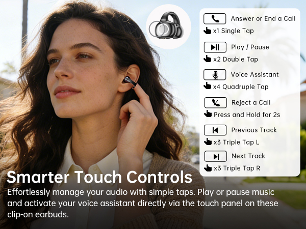 open ear earbuds with mic