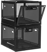 Lalifebuss Medicine Lock Box, 2 Pack Medication Lockable Container for Refrigerator Food Safe Loc...