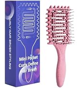 Mini Hair Brush, Travel Hair Brush, Compact Mini Detangler Brush for Easy Styling On-the-Go, Suit...