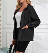 Zando Lightweight Rain Jacket Women Waterproof - Raincoat for Women Packable Rain coat Hooded Win...