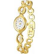 Gosasa Vintage Pearl Bracelet Watch for Women Elegant Small Oval Dial Jewelry Wristwatch Waterpro...
