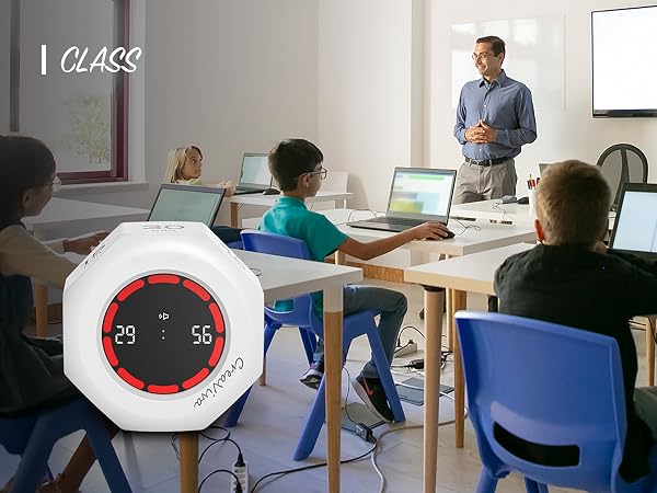 Creaviva digital visual pomodoro cube timer class classroom timer