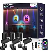 Tyute RGB Color Changing Spotlights - 16 Million Colors, App & Remote Control, Dimmable LED Downl...