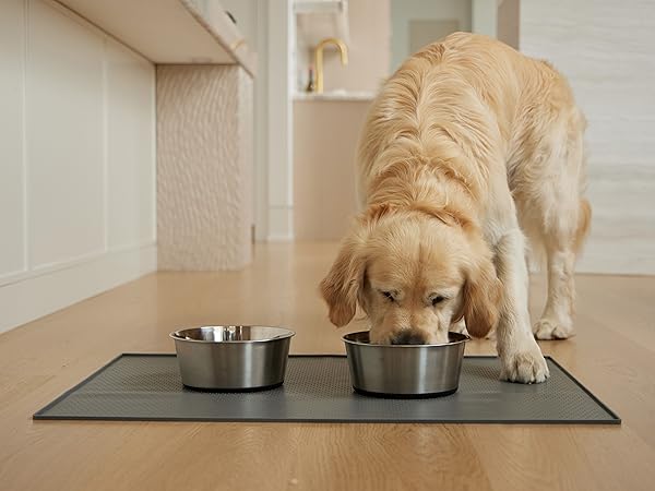 Dog Cat Food Mats, Placemats for Cats and Dogs Water Bowl, Pet Accessories
