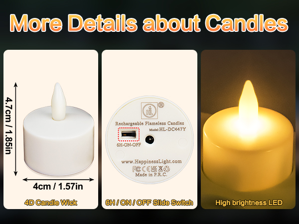 Rechargeable Candles Tea Lights