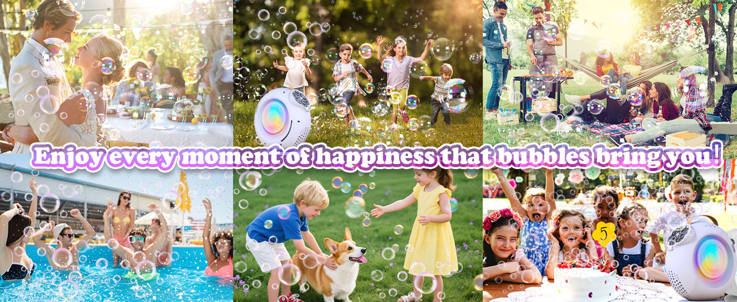 Enjoy every moment of happiness that bubbles bring you!