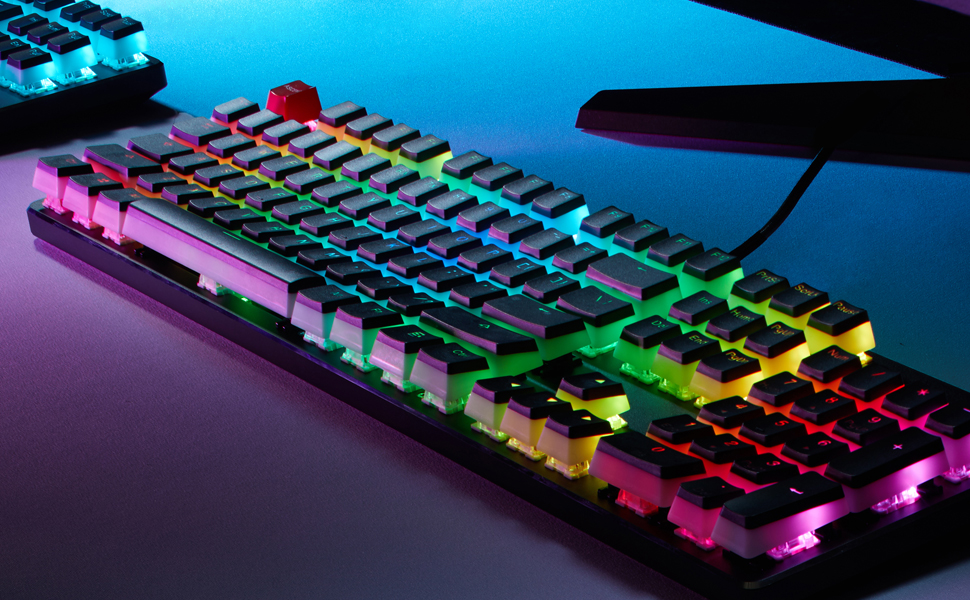aura pudding black keycaps gaming