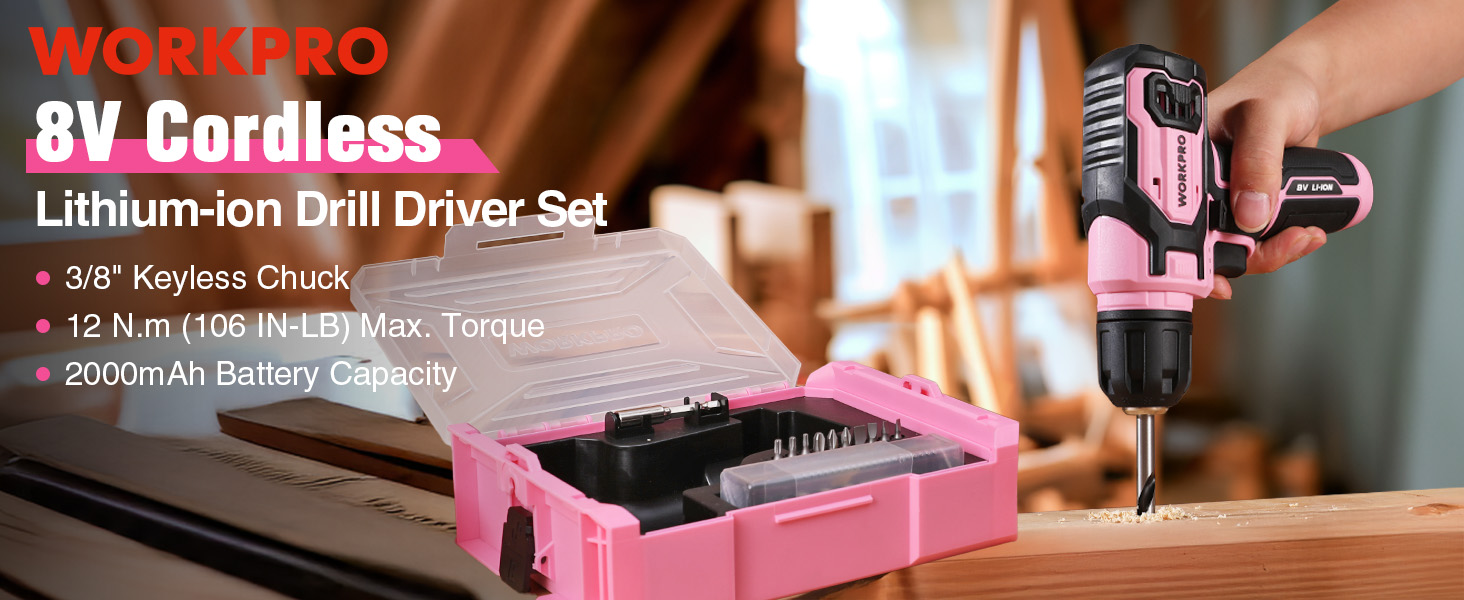 Pink Power Drill Set