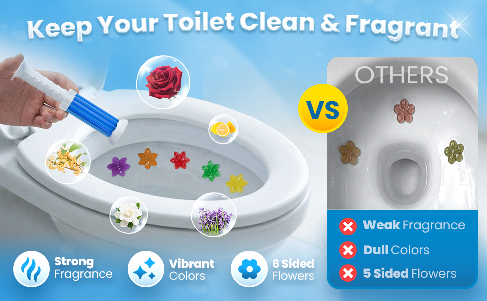 toilet fragrance, vibrant colors, lasting fragrance