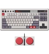 8Bitdo Retro Mechanical Keyboard, Bluetooth/2.4G/USB-C Hot Swappable Gaming Keyboard with 87 Keys...