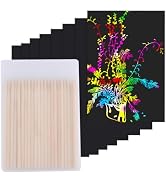 Cityrosy Scratch Art Paper Rainbow Sets 100 Pcs
