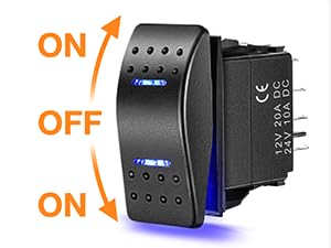 7PIN ON-OFF-ON Rocker Switch