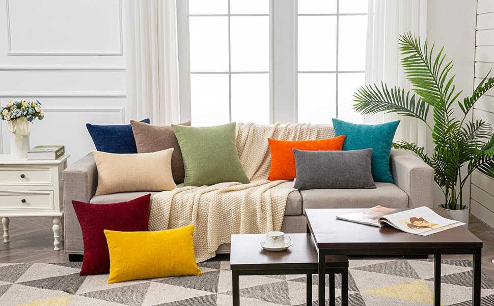 chenille throw pillow covers
