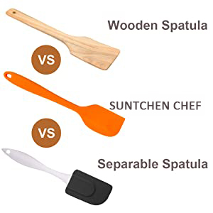 compared with wooden separable spatula