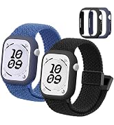 Compatible with Kids Apple Watch Band with Case 38/40/41/42/44/45mm Braided | for iWatch Series S...