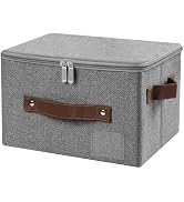 Lucky Monet 1PCS Storage Bins with Zipper Lids 10"x8"x7" Foldable Lidded Fabric Storage Boxes Bas...