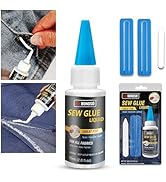 LOCBONDSO Fabric Glue, Liquid Stitch Fabric Glue for Clothing Permanent Washable for All Fabrics,...