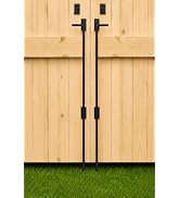 TRIPLE DEER 24" Heavy Duty Cane Bolt Gate Drop Rod Hardware Ground Latch for Wood PVC Vinyl Metal...