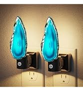 JandCase Night Lights Plug into Wall, Agate Night Light, 2 Pack Dimmable Night Light Aesthetic Cr...