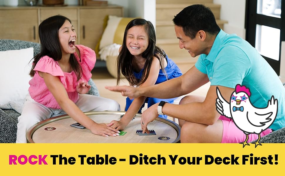 card game, family fun, quick to play, ages 7 and up, 2-6 players, wild fun