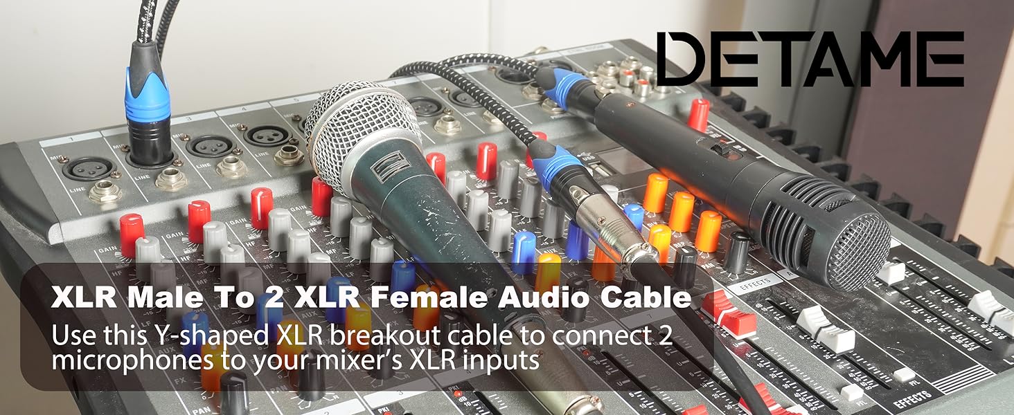 xlr male to 2 xlr male audio cable