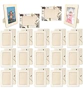 ZOCONE 32Pcs DIY wooden picture frames for crafts, Large capacity 4x6 picture frame bulk,unfinish...