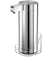 DUMUTRIJIN Touchless Automatic Soap Dispenser Wall Mount Stainless Steel with Sensor Infrared 9 o...