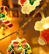 LOLStar Christmas Fairy String Lights, 20 LED Xmas Warm White Lights Hanging Decors with Santa Cl...