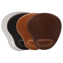 Londo Oval Leather Mouse Pad with Wrist Rest