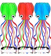 Octopus Kite 3 PACK Kites for Adults Easy To fly, 3D Beautiful Large Giant Kites with Kite String...