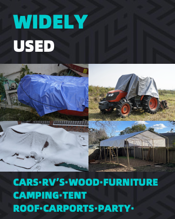 WIDELY USED CARS·RV’S·WOOD·FURNITURE CAMPING·TENT ROOF·CARPORTS·PARTY·