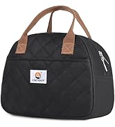 CaCTOUR Lunch Bag Women,Insulated Quilted Lunch Bag, Small Portable Cute Lunch Box,Cooler Bag Reu...