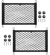 Ulifebetter 2 Pcs Small Cargo Net, 21.6 ×9.8in Car Storage Mesh Pocket | Automotive Cargo Nets St...