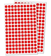 3000 Pack, 0.375" Round Dot Stickers Circle Labels - Red
