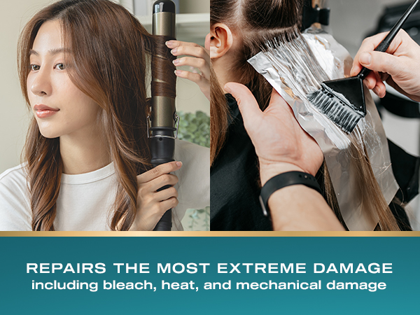 Repairs The Most Extreme Damage including bleach, heat, and mechanical damage