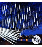 Meteor Shower Lights Outdoor, 11.8 Inches 8 Tubes 192 LED Snowfall Lights, Waterproof Meteor Chri...