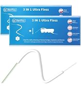 DanTicy Dental Floss for Braces, Pre-Cut Strands, 3 in 1, Floss Threader, Spongy Floss, Regular F...