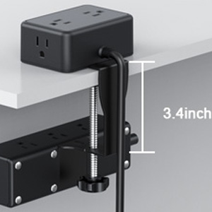 3.4 inch to clamp on the desk edge