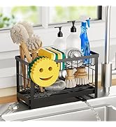Taugast Sponge Holder for Kitchen Sink with Flexible Sink Caddy Smiley Face,2 Tier Kitchen Sponge...
