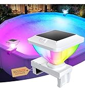 Askyli Solar Pool Lights for Steel Wall Above Ground Pools, 7-Color 3-Dynamic Modes Above Ground ...