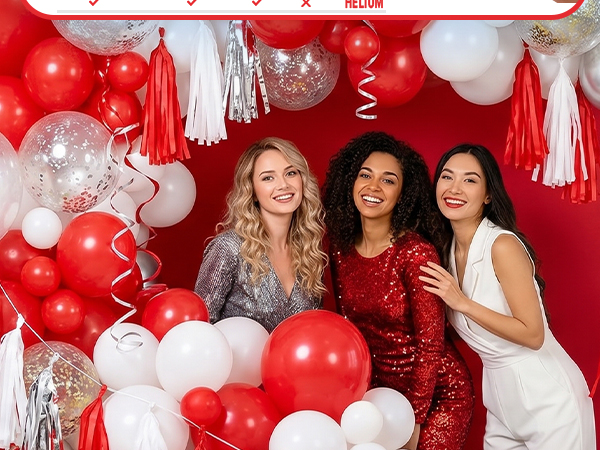 PartyWoo Red Balloons