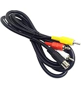 AFUNTA 6 Feet Standard AV Cable RCA Connection Cord Compatible Sega Genesis 2 & 3