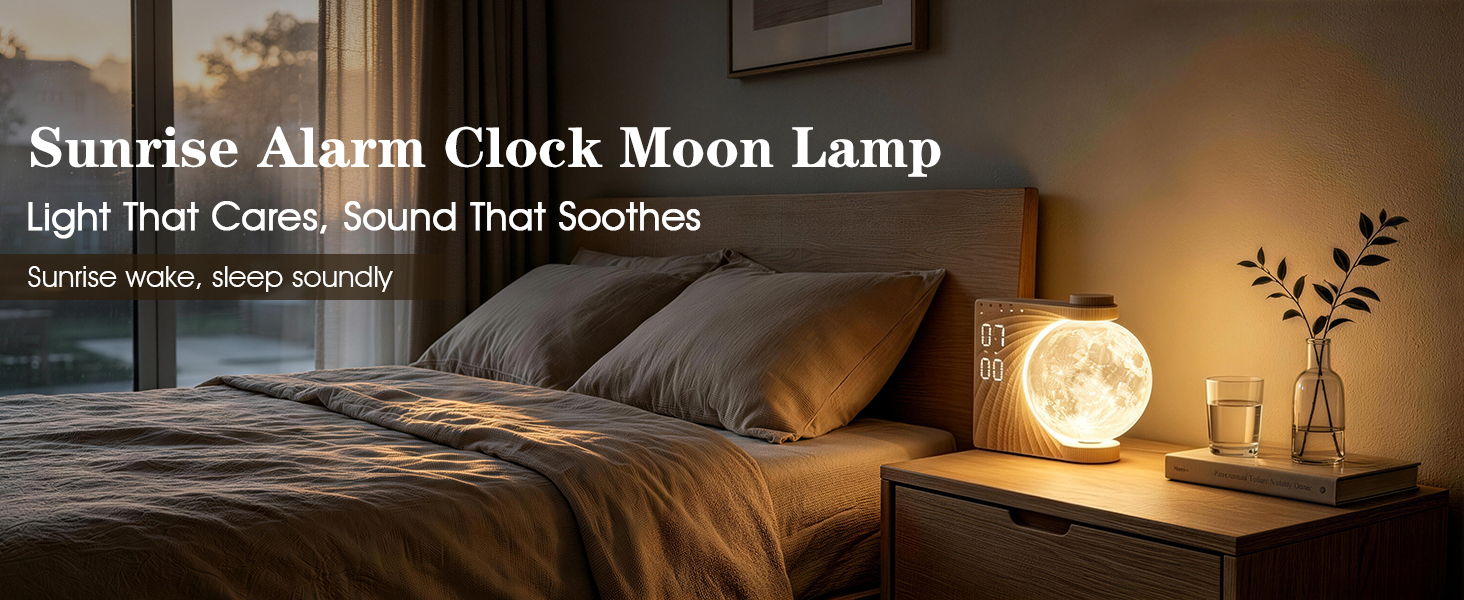 alarm clock moon light